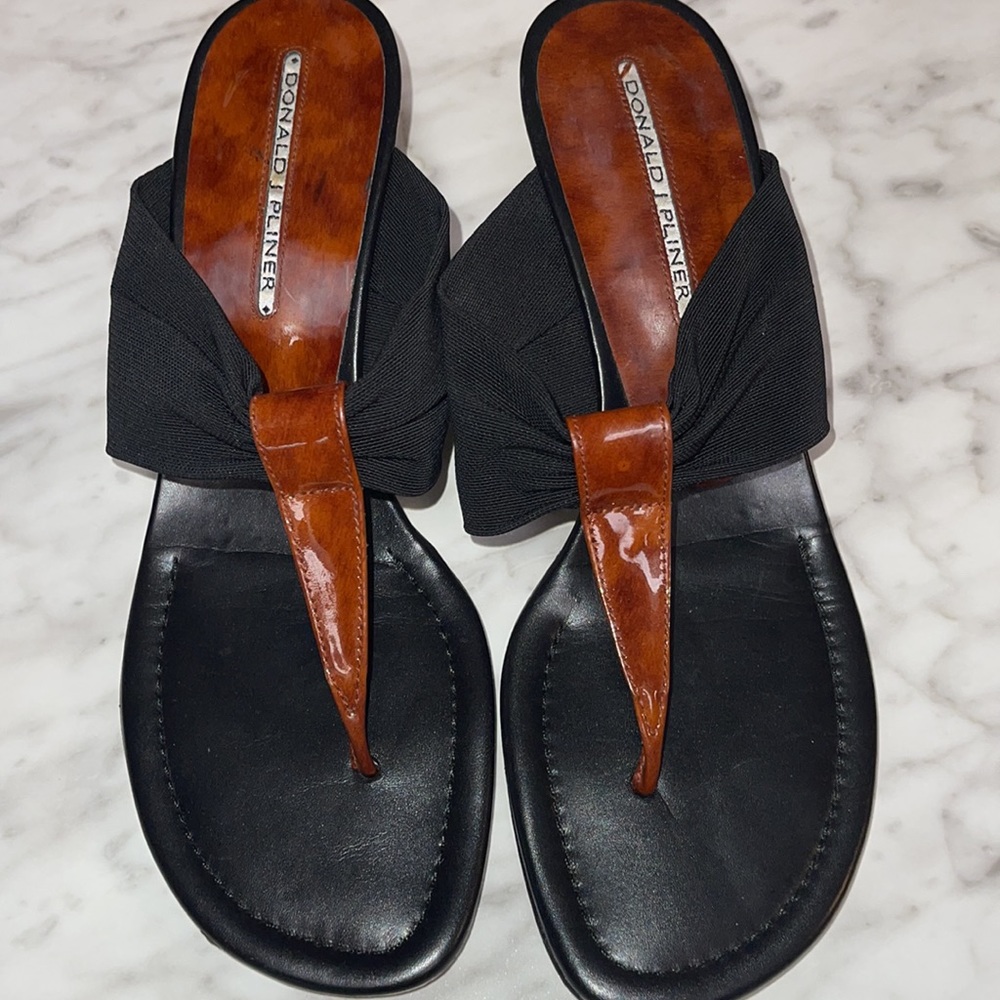 Donald J. Pliner Coutour Kitten Heel Sandals - Picture 6 of 11